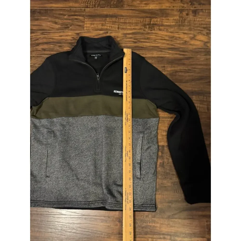 Kenneth Cole Sweatshirt Mens Multi Colorblock Golf Performance Quarter Zip Sz:M